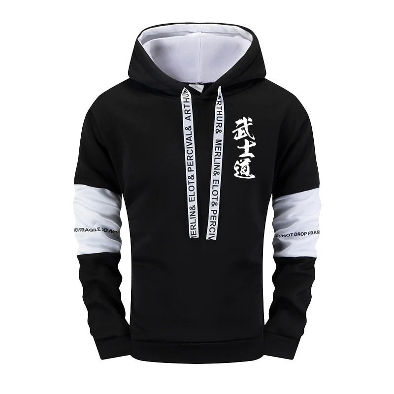 Autumn Winter Casual Sweatshirt Jogger Sportswear Japan Bushido Print Outfit 2025 New Fashion Men's Tracksuit Hoodies Sweatpants