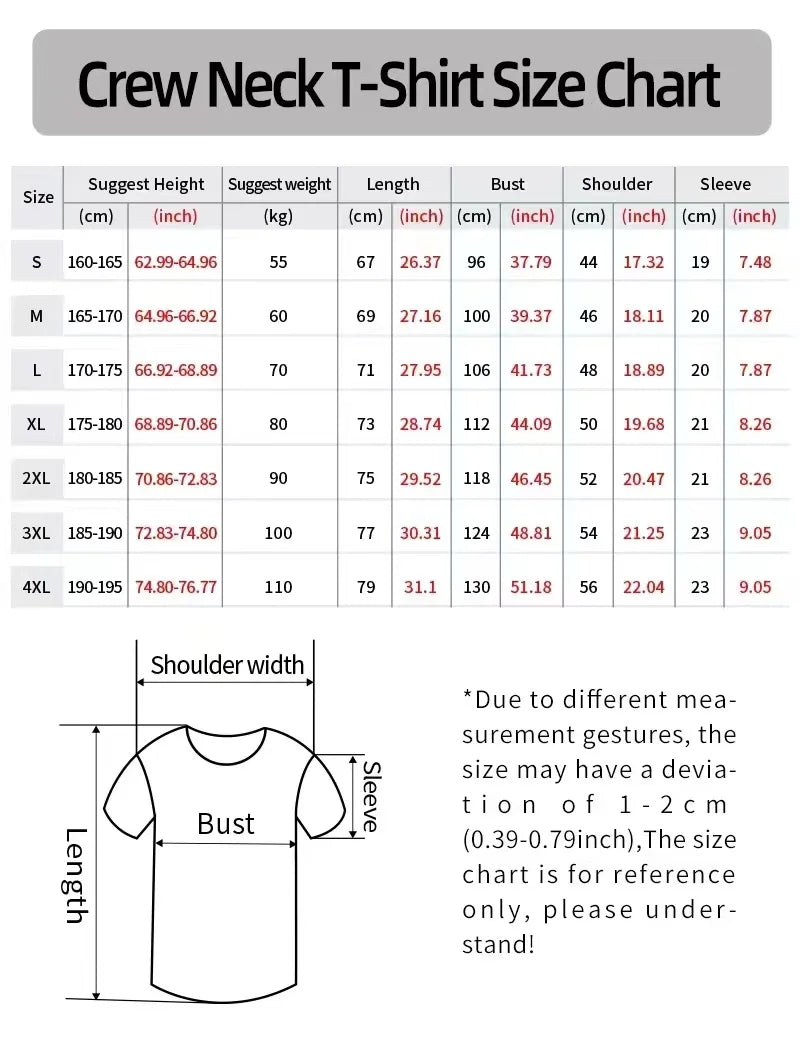 2025 Men's Trend Fashion New Summer Alphabet Pattern Printed T-shirt Pure Cotton Harajuku Classic Breathable Fashion T-shirt