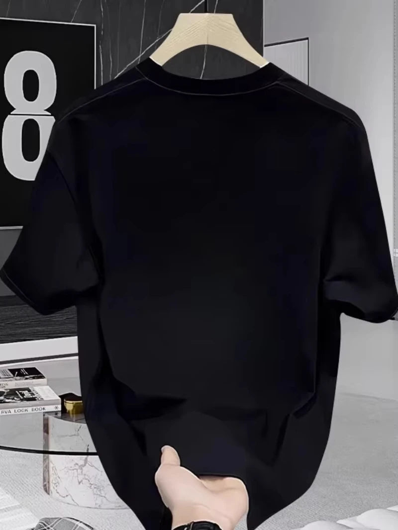 Internet Celebrity Hot Selling Brand Short Sleeved T-shirt for Men and Women, American Printed Trendy Casual Loose Round Neck H