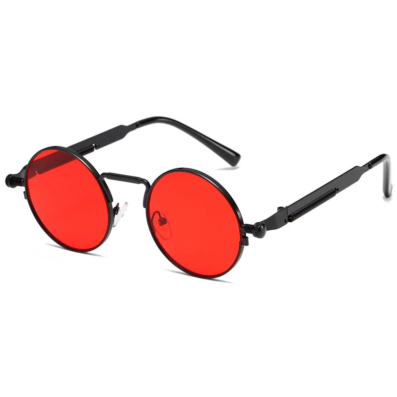 New Retro Round Frame Sunglasses Fashion Women's Slimming Glasses Trendy Street Photo Sun Glasses Men UV400  Gafas De Sol