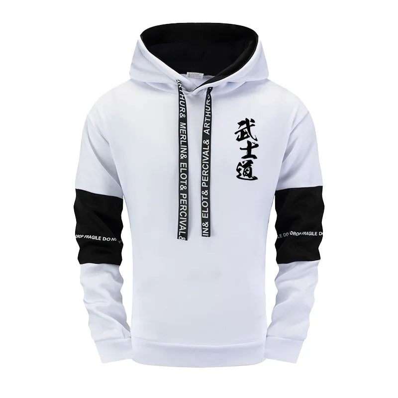 Autumn Winter Casual Sweatshirt Jogger Sportswear Japan Bushido Print Outfit 2025 New Fashion Men's Tracksuit Hoodies Sweatpants