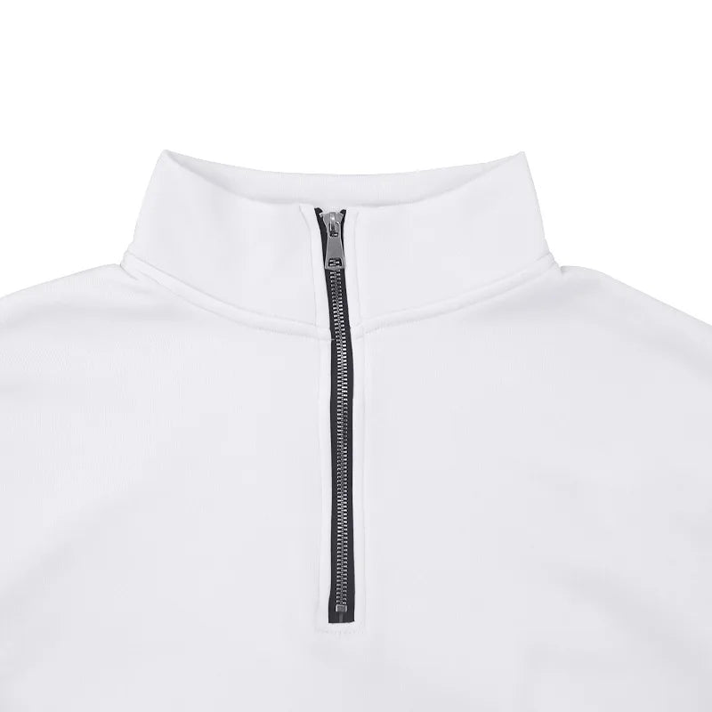 Men's Autumn/Winter Casual Semi-Zipped Pullover Loose Fleece Warm Sweatshirt And Sweatpants Available in 1/2 piece